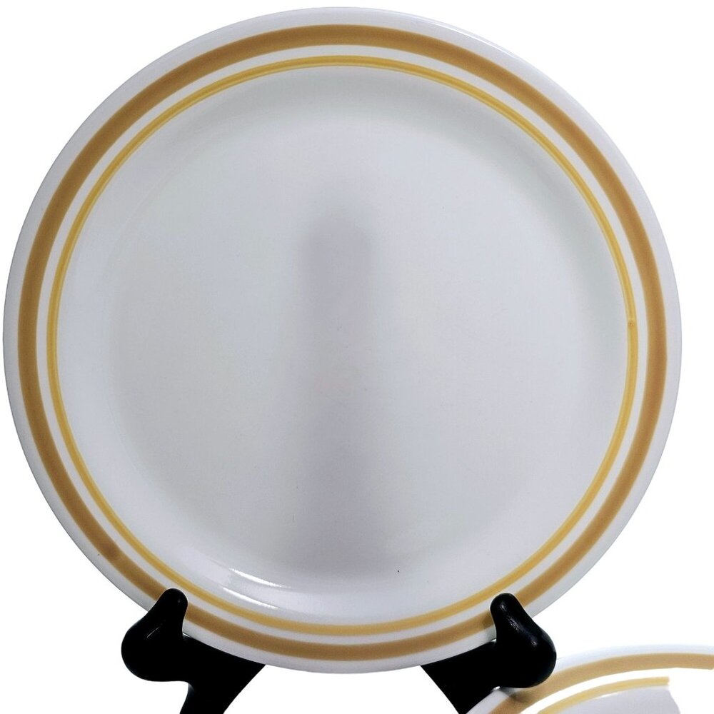 Corelle Almond Appetizer Salad Plates 8" set-4 Corning tan gold retro dishes